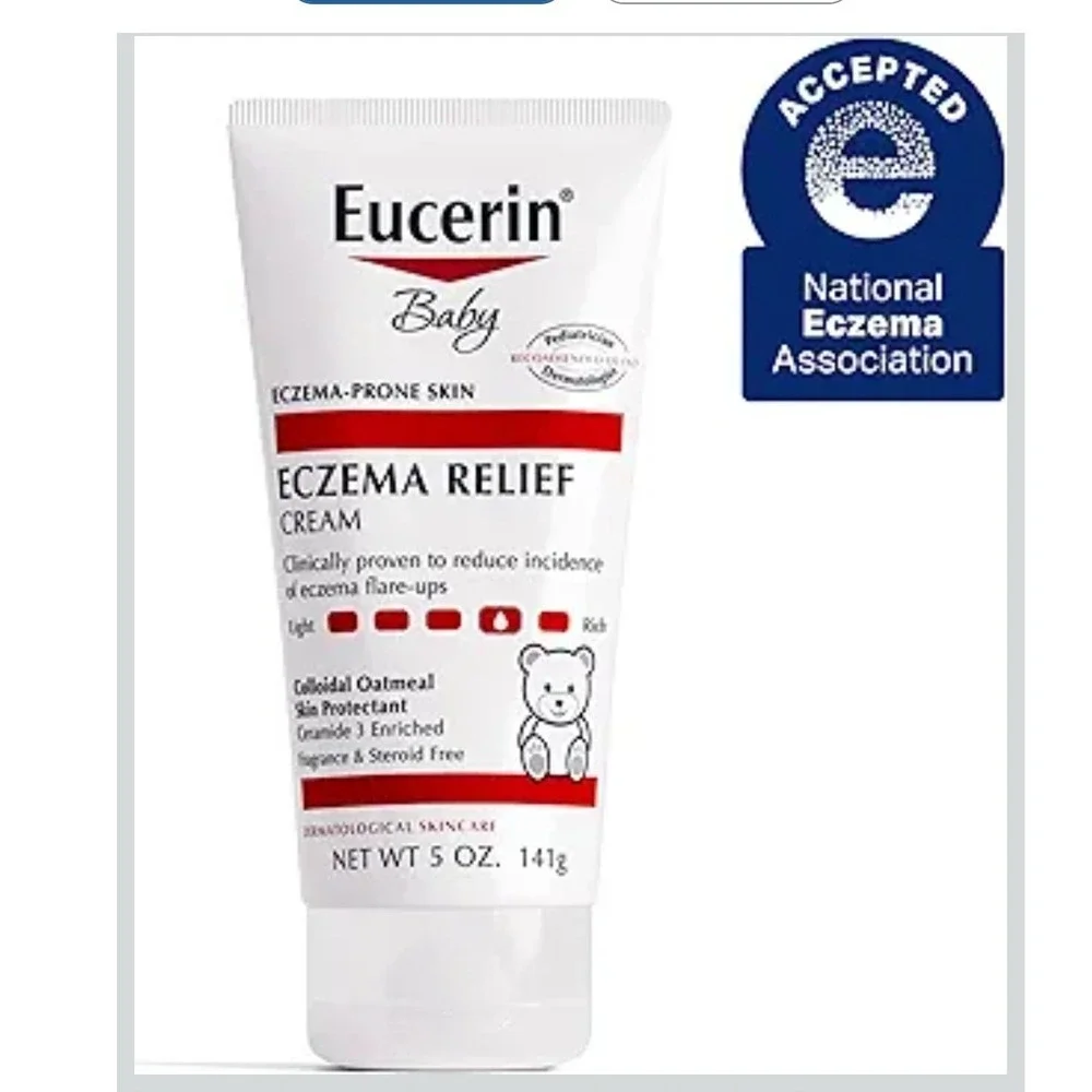 Eucerin‎ Baby Eczema Relief Body Cream Steroid & Fragrance Free 5 oz Tube